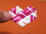gấp hình trái tim từ ống hút!