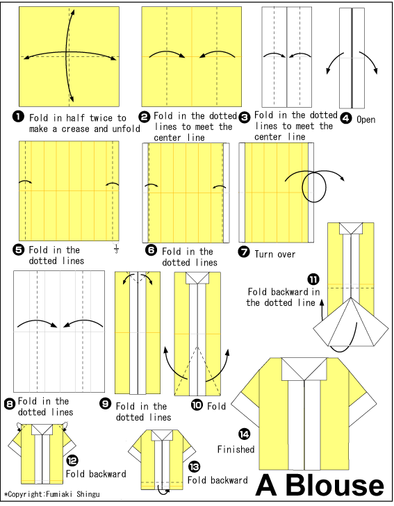 Hướng dẫn xếp Áo cánh