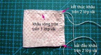 Trang trí móc đeo chìa khóa bằng hoa vải xinh xắn