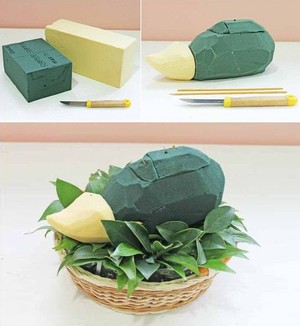 Hướng dẫn cách cắm hoa hình chú nhím xinh yêu