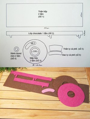 Làm hộp đựng khăn giấy hình bánh donut dễ thương