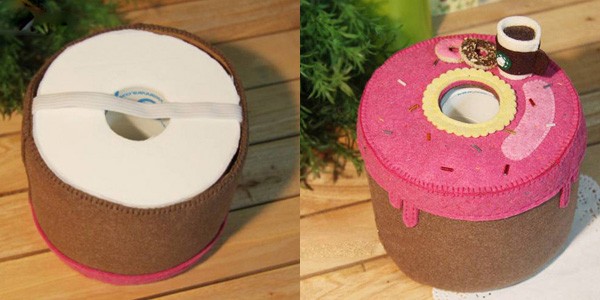 Làm hộp đựng khăn giấy hình bánh donut dễ thương