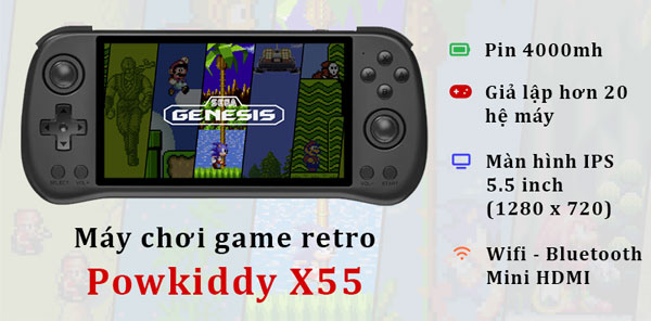 Máy chơi game retro Powkiddy X55